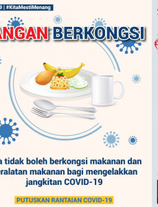 Jangan Berkongsi Makanan & Peralatan Makanan